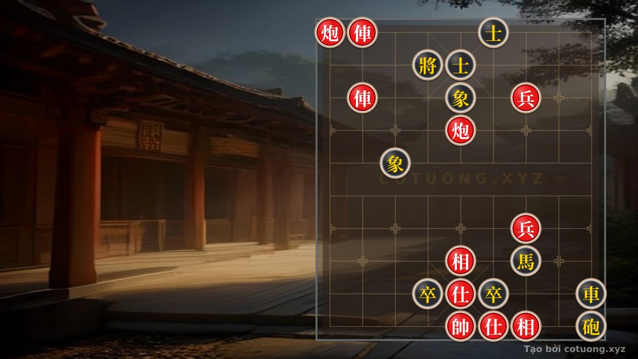 Thế cờ: Red General Chess: The Double Horse Leg Strategy in the Battle of Xich Bi — Cờ Tướng Online