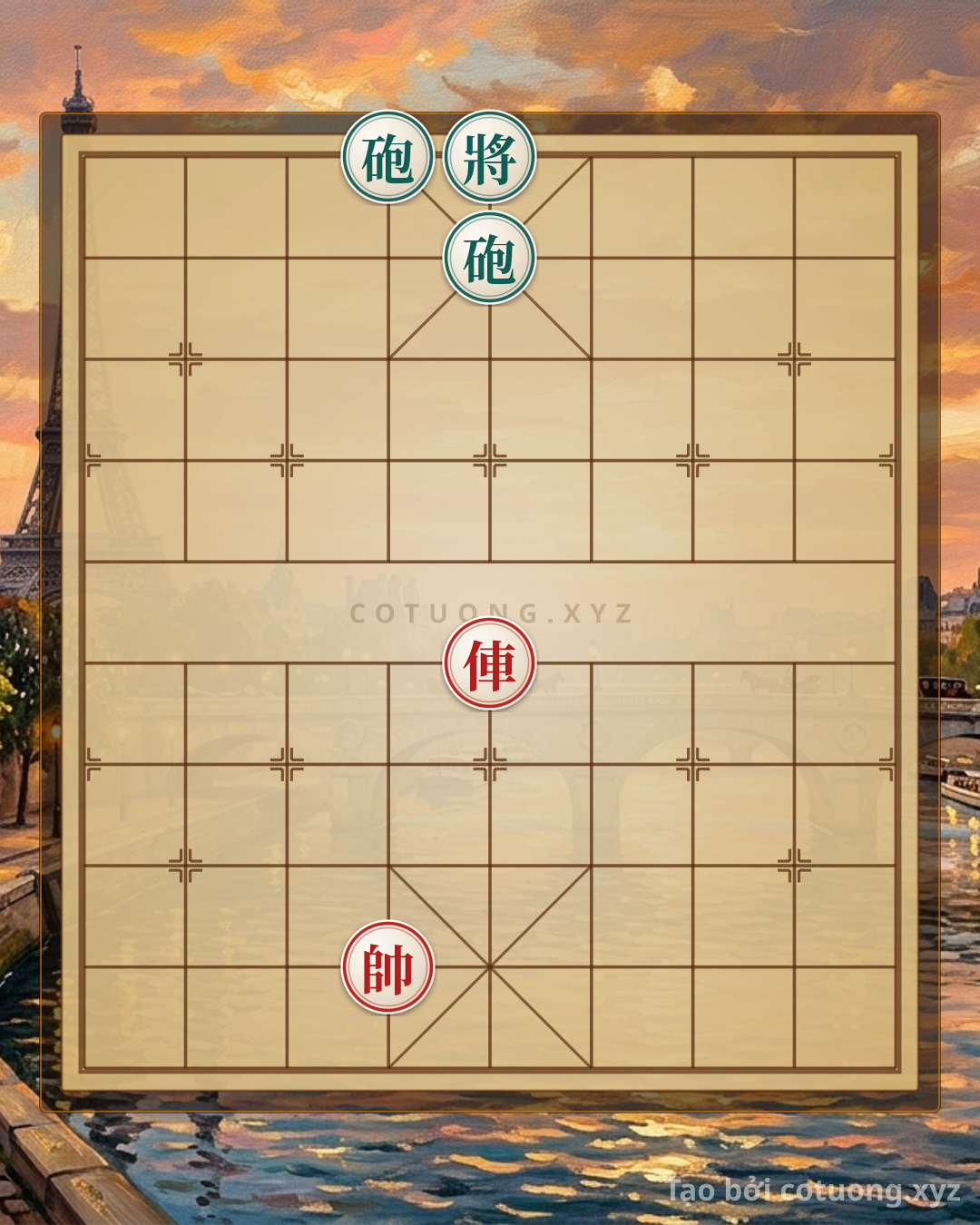 Challenge: Super Difficult Xiangqi: Red Chariot Defeats 2 Black Cannons - Brutal Tactics Like Ma Ngọa Tào - Can you solve it?