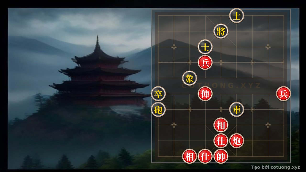 Thế cờ: Red General: Red Chariot on File 6 Threatens Black General! — Cờ Tướng Online