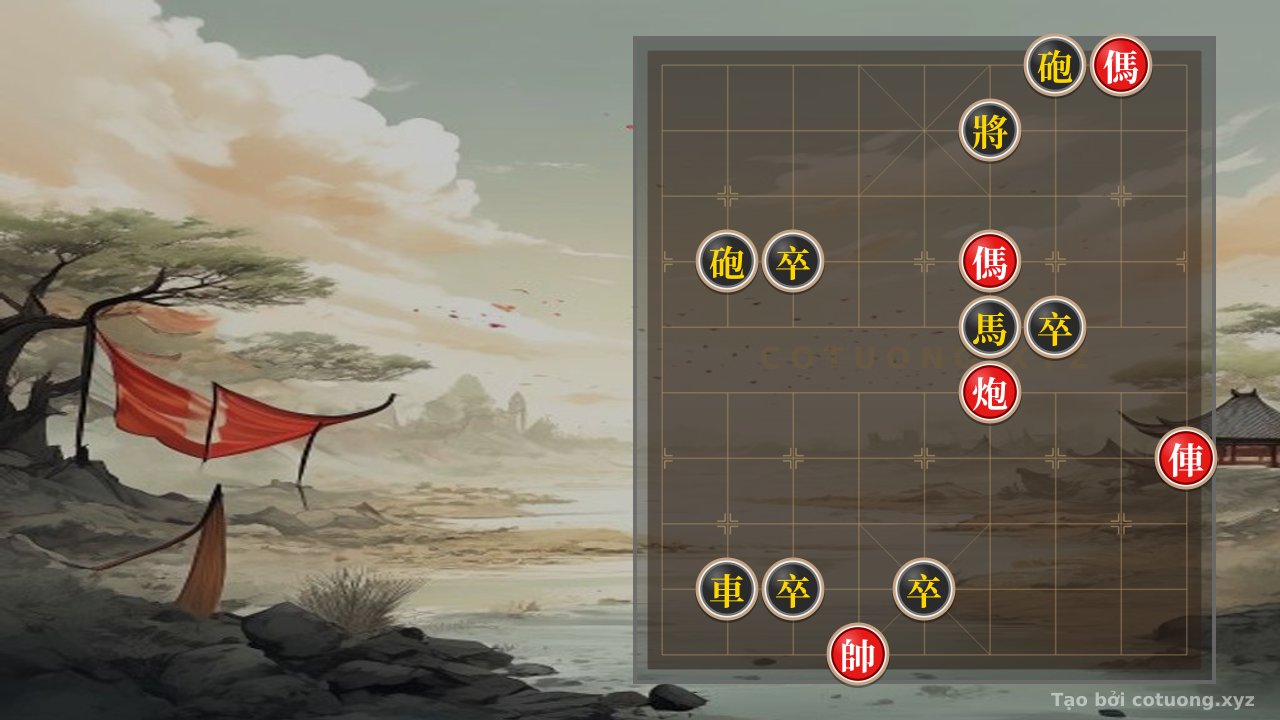 Thế cờ: The Lone Red Cannon Trap: The First Move of Red and the Subtle Schemes of Black — Cờ Tướng Online