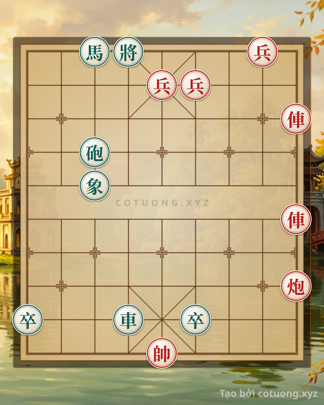 Challenge: Xiangqi Mastery: 2 Rooks, 1 Cannon, and 3 Pawns Crush Rook-Cannon-Horse-2 Pawns-Elephant - Stunning One-Move Checkmate! - Can you solve it?
