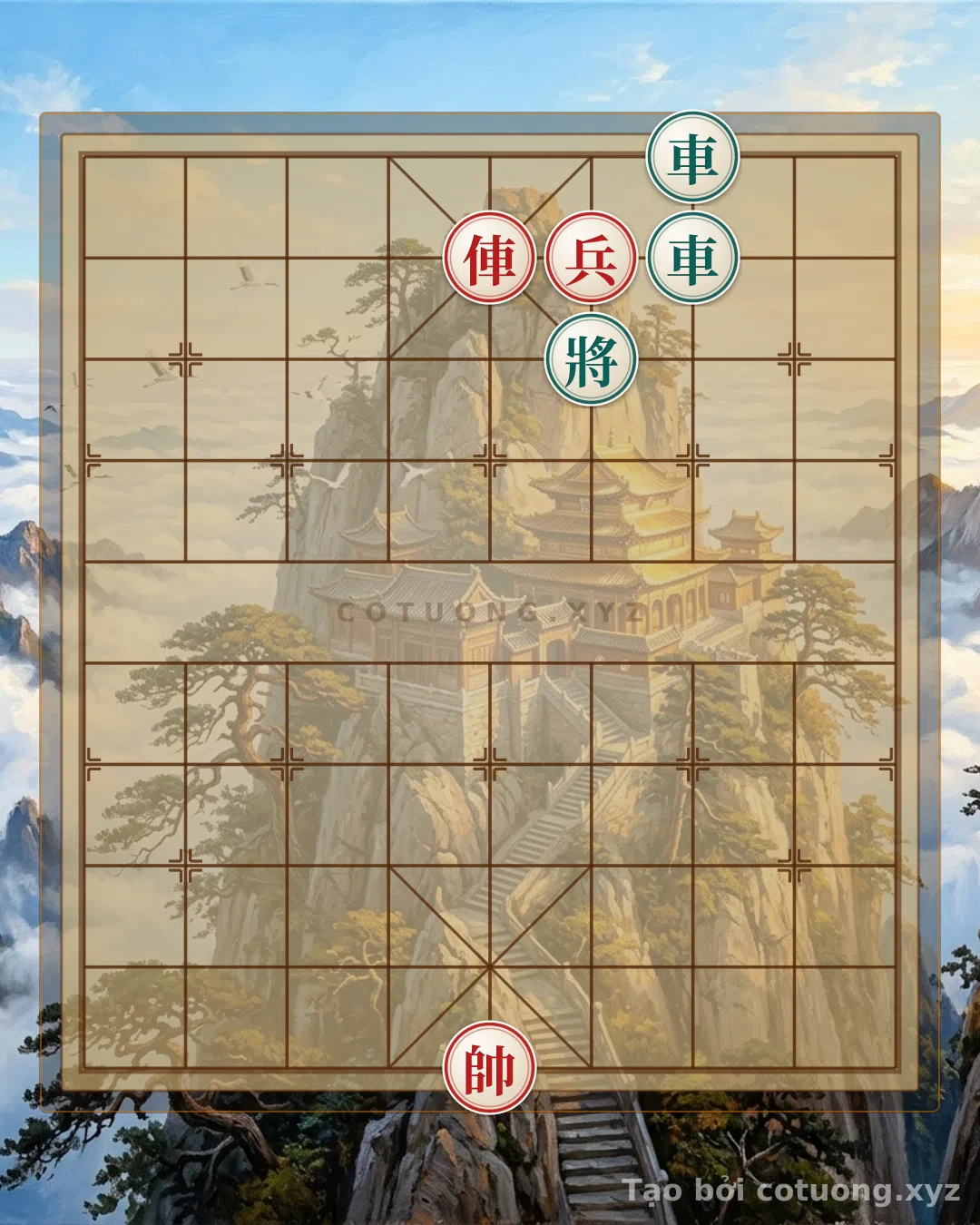 Thế cờ: Xiangqi Position 851x4: Black Rook on 7th Rank 10 - Master Counterattack Defense — Cờ Tướng Online