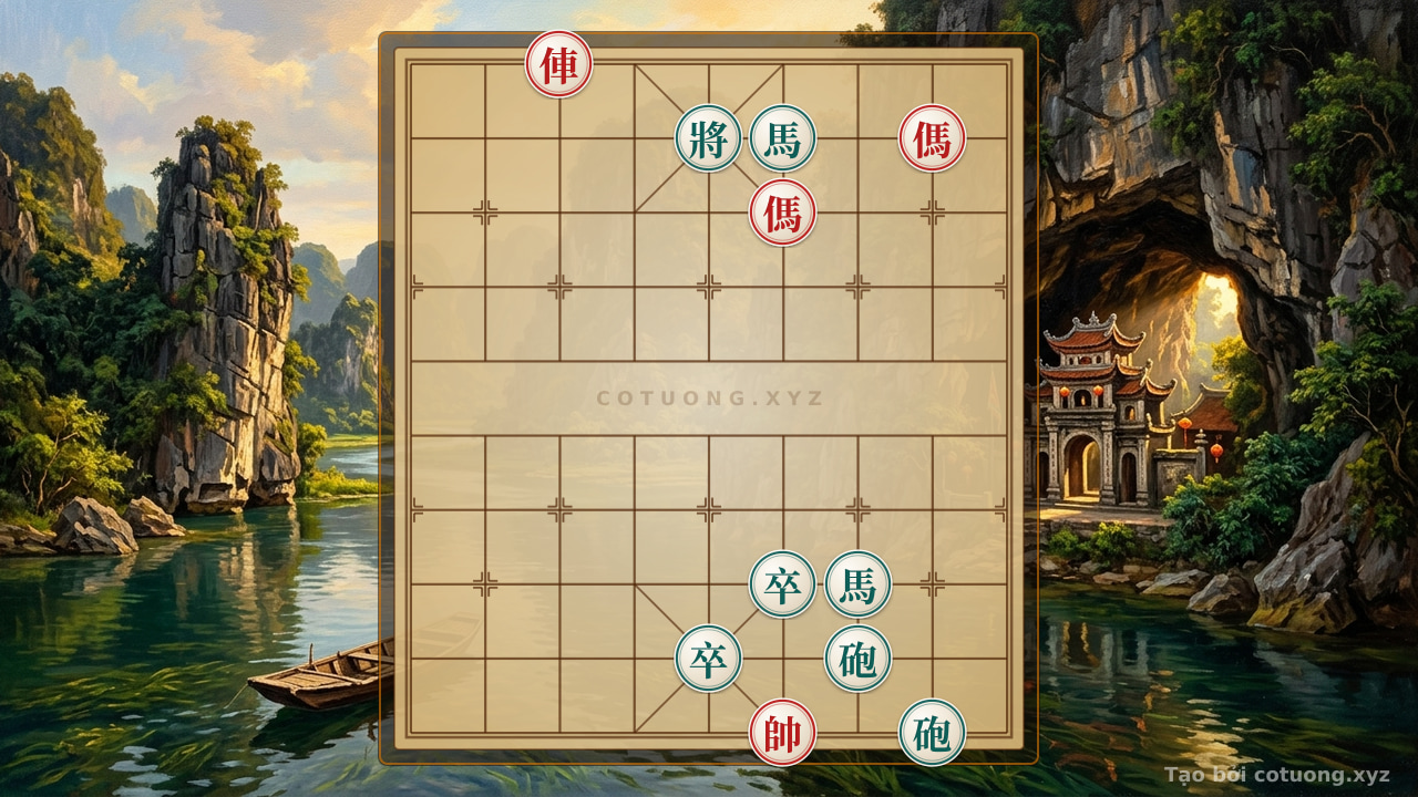 Thế cờ: Xiangqi: The Rook's Breaking Move on File 7 - Double Horse Legs Strategy — Cờ Tướng Online