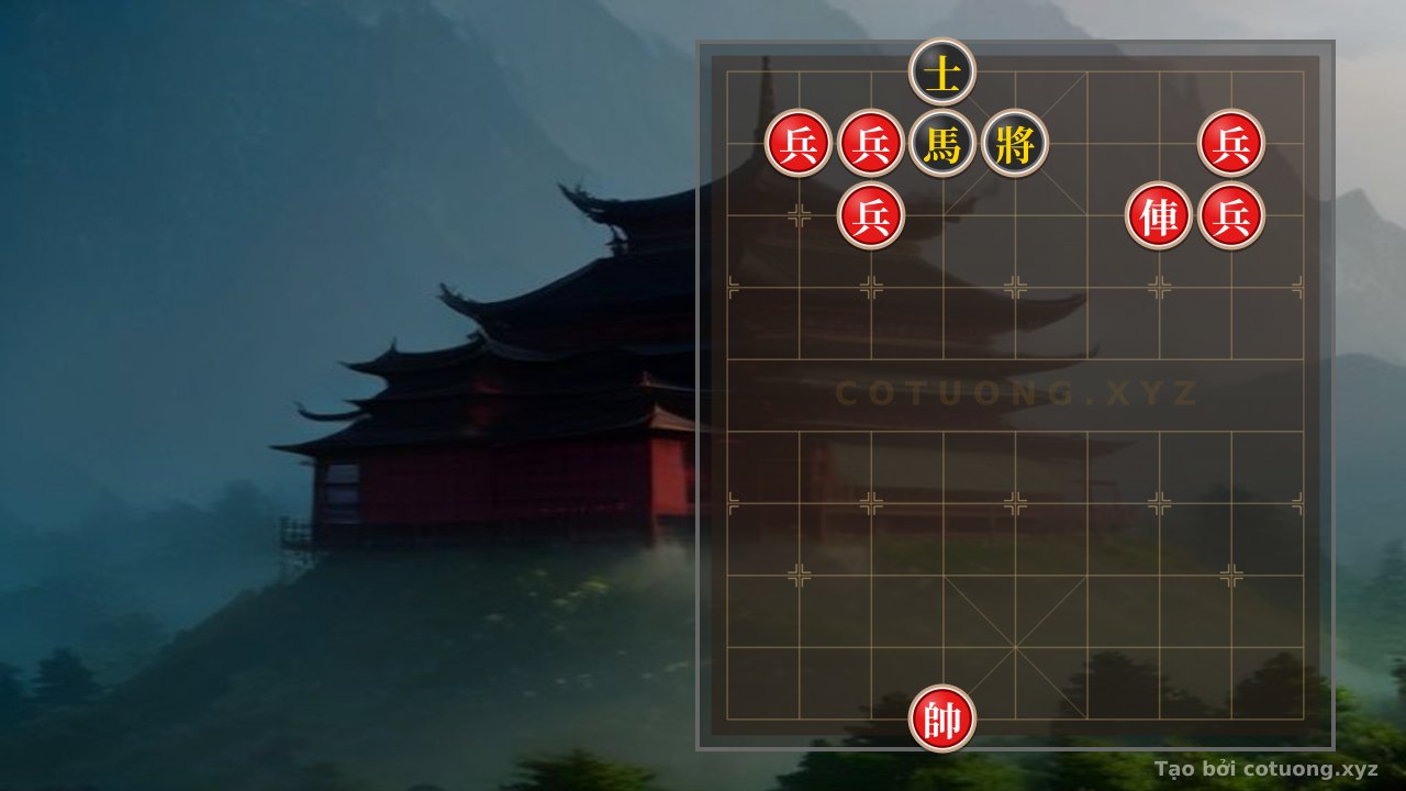 Thế cờ: Red Chariot Charges Straight, Black General Is Surrounded: Level 1/10 'Mysterious Horse' Strategy — Cờ Tướng Online