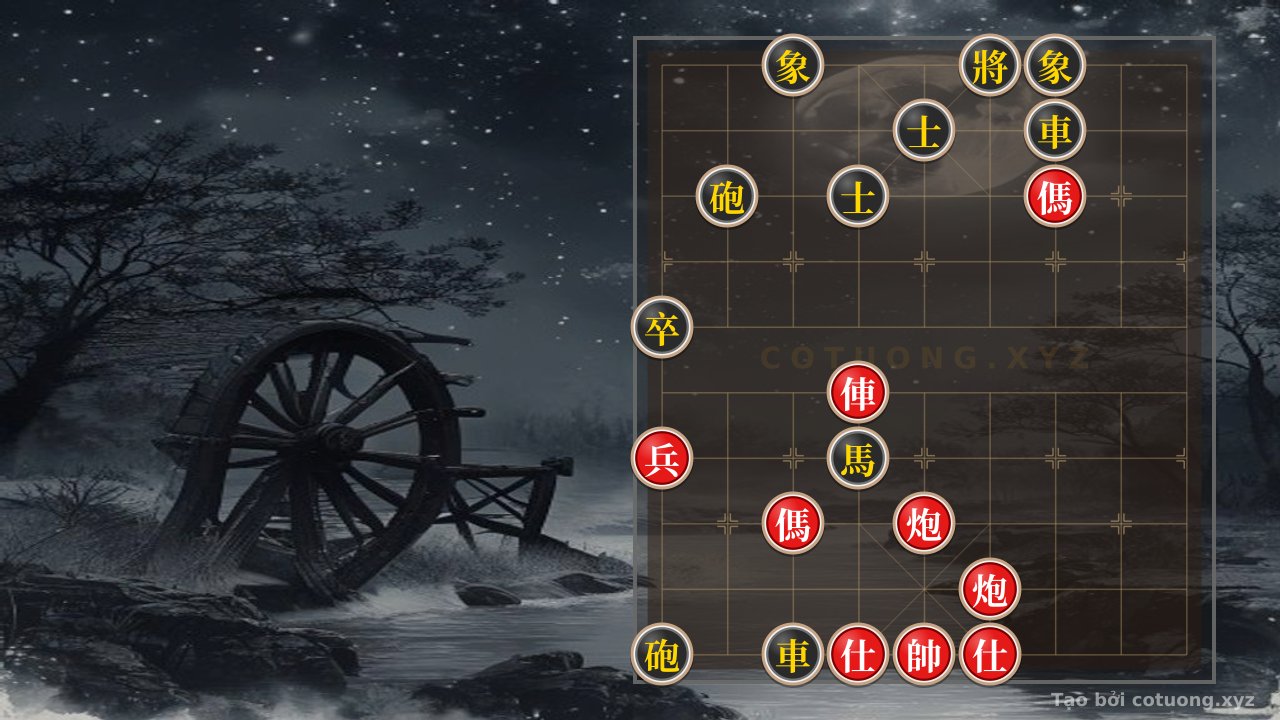 Thế cờ: Xiangqi: Defeating Black with Double Horses and Empty Cannon - Sacrifice Strategy — Cờ Tướng Online