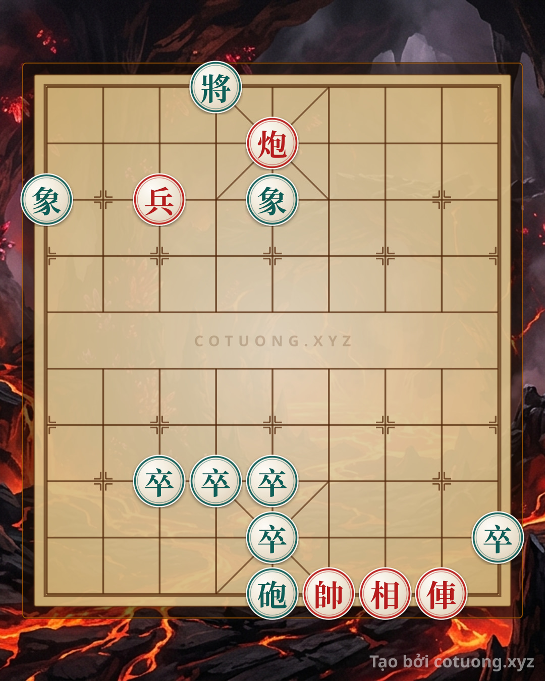 Challenge: Xiangqi (Chinese Chess): Red Cannon Exposed at 5-9 Under Siege - Breakthrough Tactics Under Pressure - Can you solve it?
