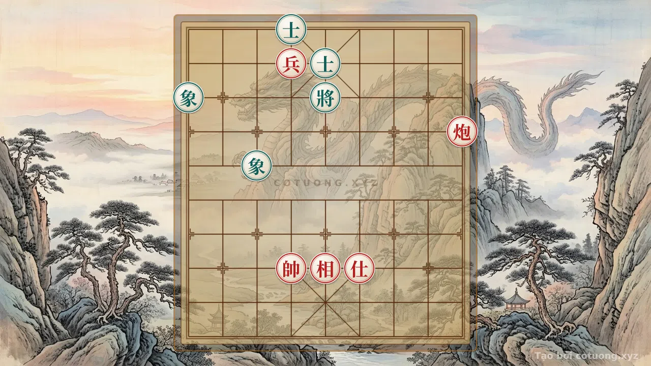 Thế cờ: Counterattack Power: The Rare Pinning Move in the General's Chessboard — Cờ Tướng Online