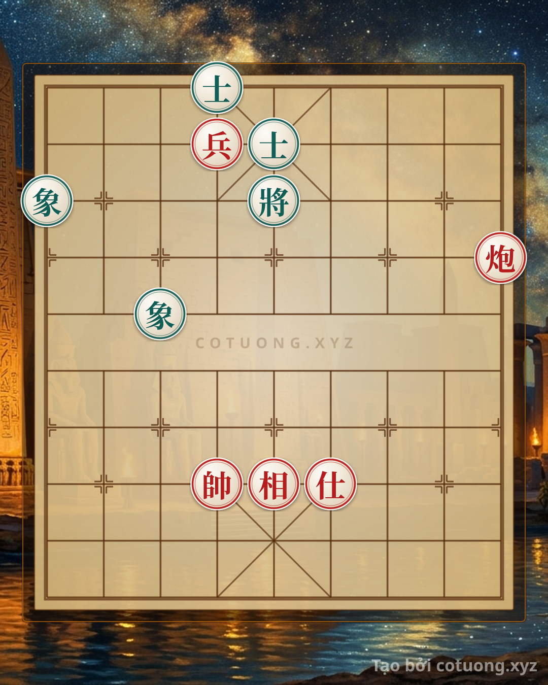 Thế cờ: Counterattack Power: The Rare Pinning Move in the General's Chessboard — Cờ Tướng Online