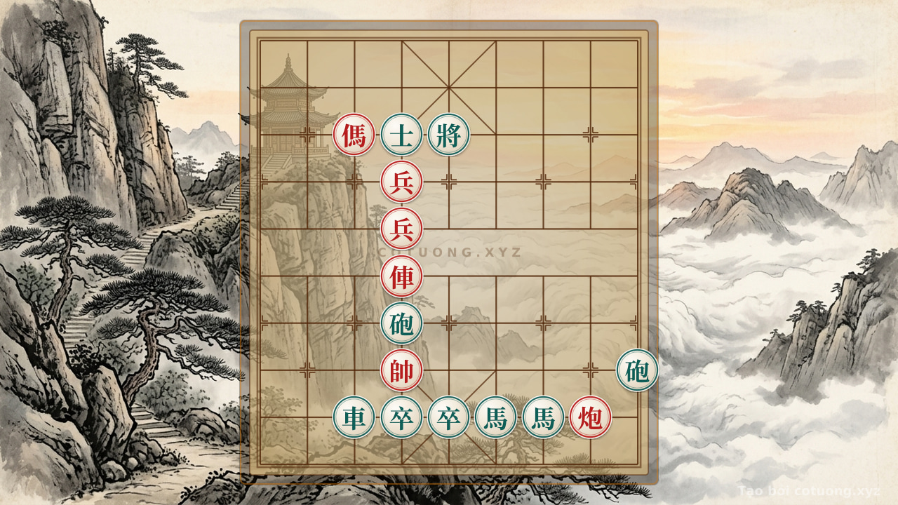 Thế cờ: The Unbeatable Defense Code: The Art of Defending Against the Double Horse Pinning Strategy with Rook Threats When the Opponent Initiates an Active Attack — Cờ Tướng Online