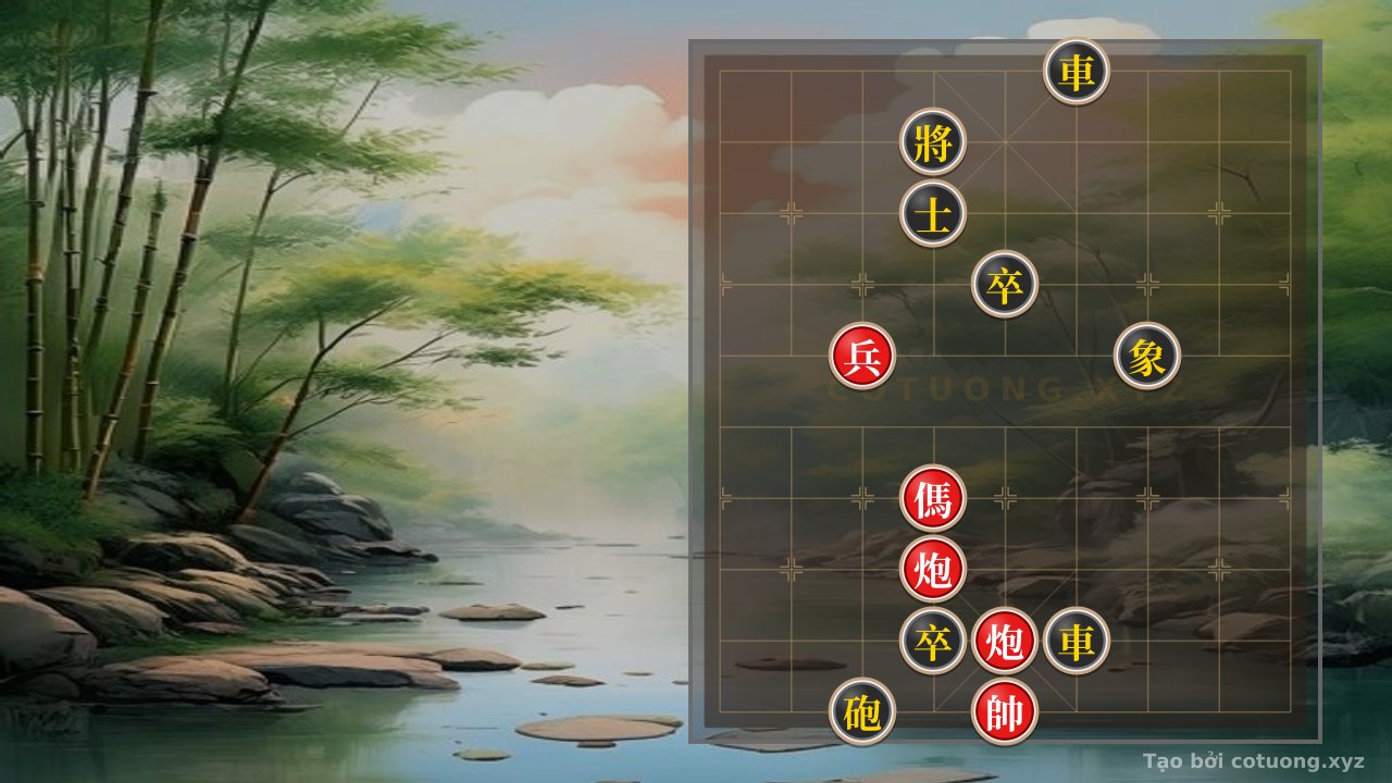 Thế cờ: Red General: The 'Empty Cannon' Strategy and the Fatal Move — Cờ Tướng Online