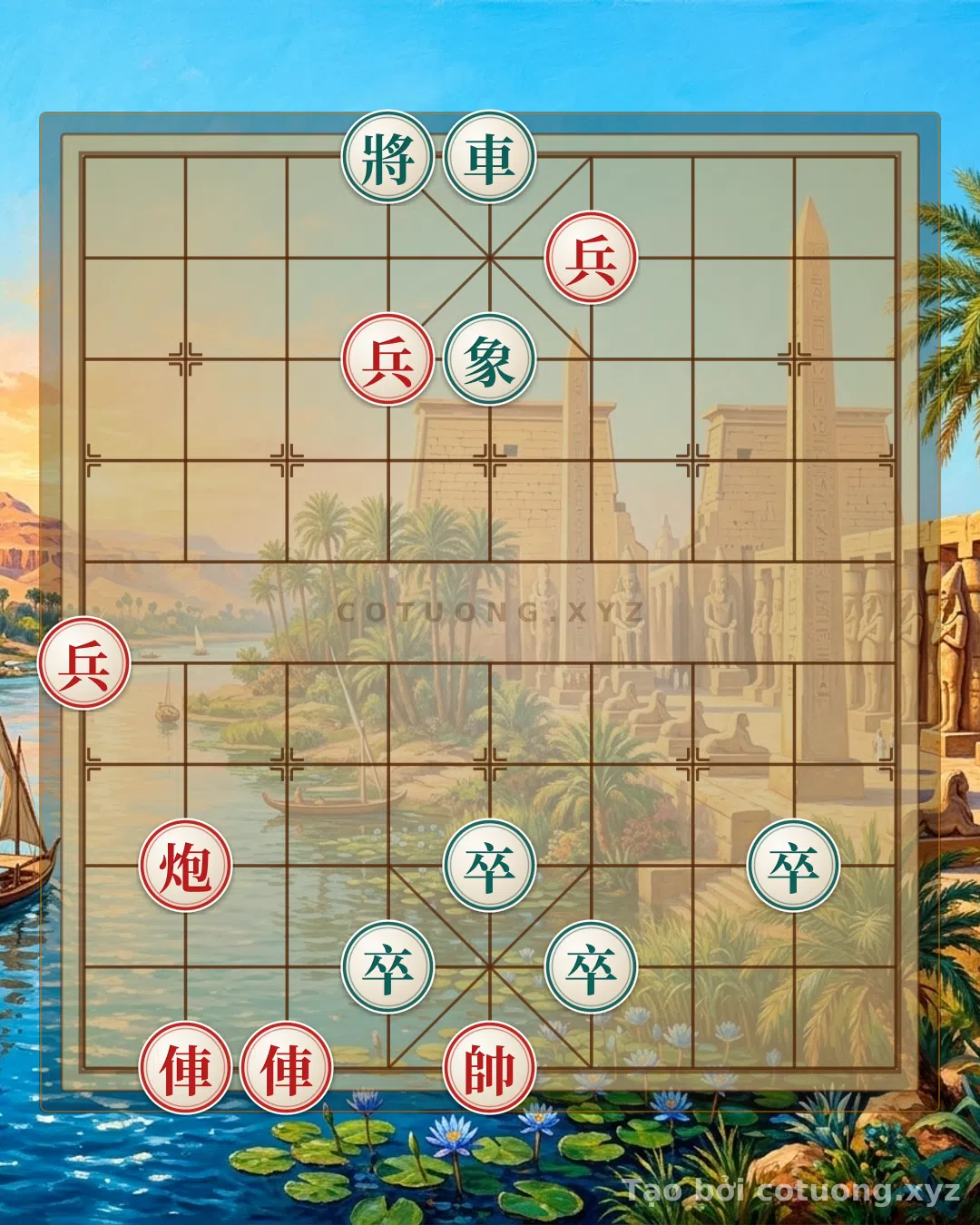 Thế cờ: Classic Checkmate Strategy: 2 Rooks, 3 Cannons vs. 4 Rooks and Elephant in One Decisive Move — Cờ Tướng Online