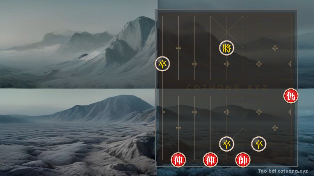 Thế cờ: Xiangqi Position 'Black General on File 5, Rank 8' - Defensive Secrets with Three Cannons and One General: 