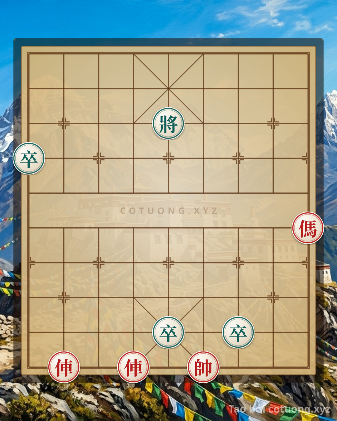 Challenge: Xiangqi Position 'Black General on File 5, Rank 8' - Defensive Secrets with Three Cannons and One General: 