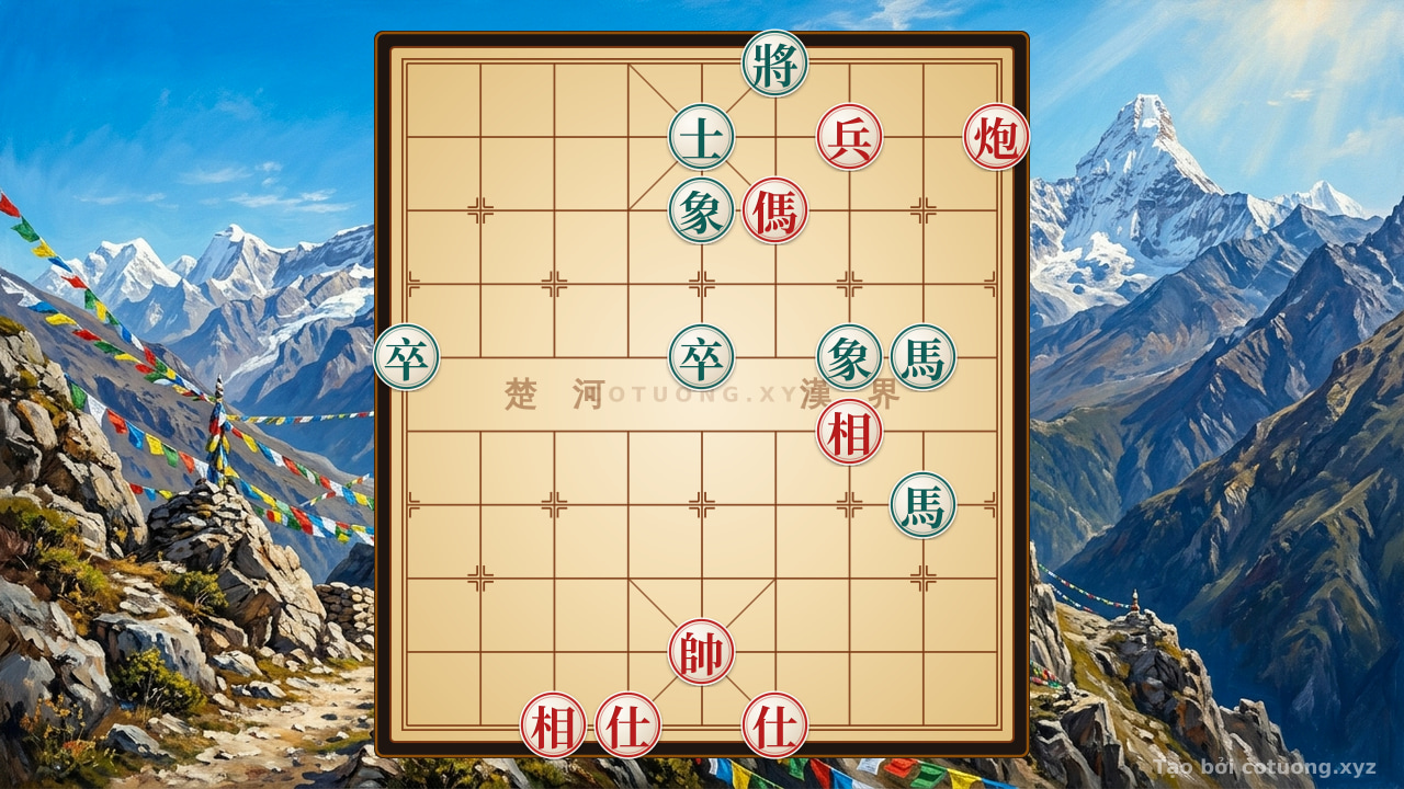 Thế cờ: Quick Checkmate Trick: Cannon Horse Thrust in the Three Pawns Endgame - Checkmate Black King in Just 5 Moves — Cờ Tướng Online