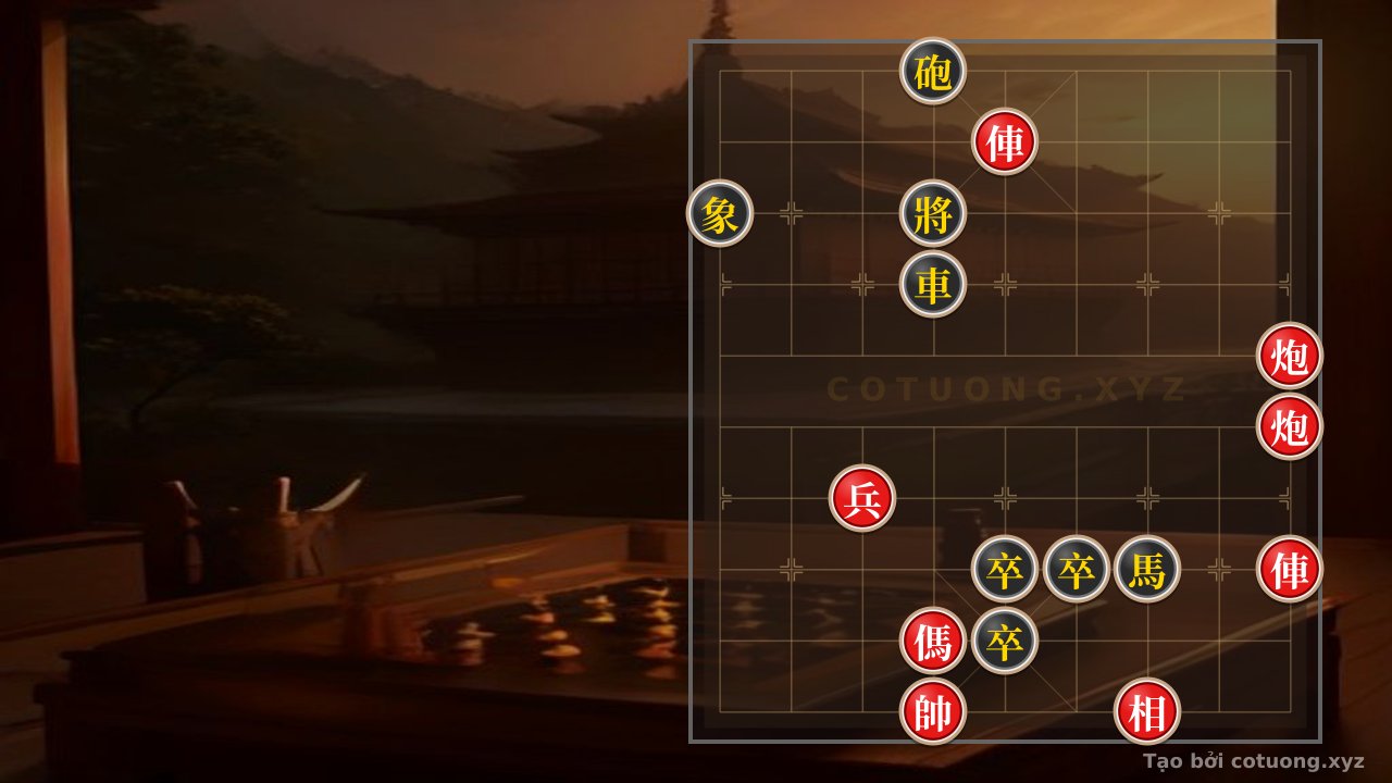Thế cờ: Classic Checkmate: Red Rook's Piercing Strike - Black Cannon's Hopeless Defense — Cờ Tướng Online
