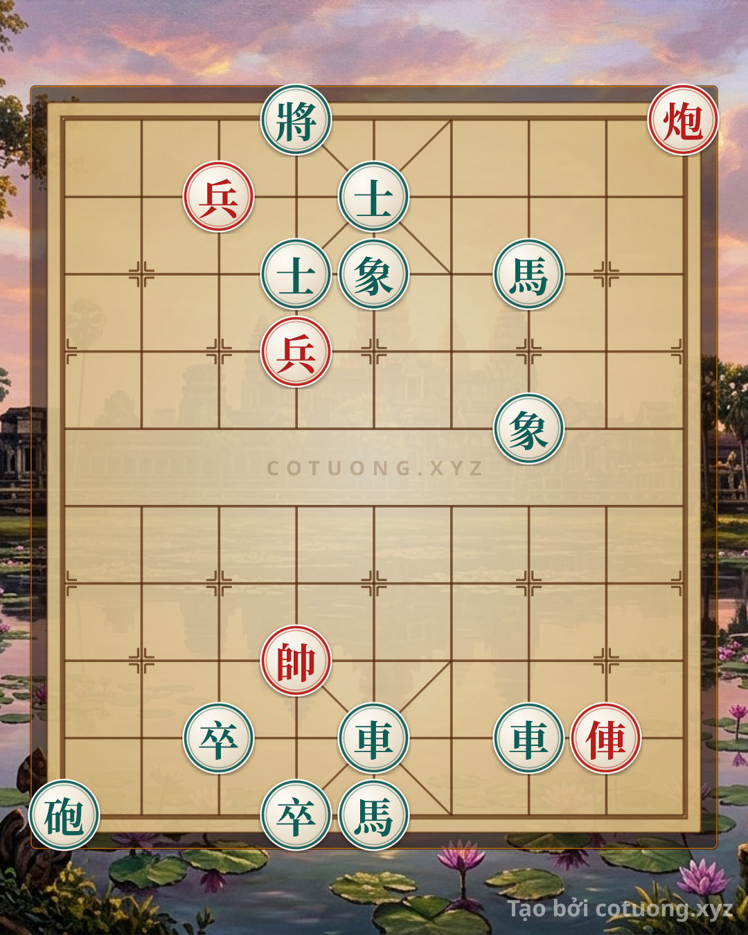 Challenge: Red General's Victory: The 'Straight Cannon' Strategy in the Double Horse Interlocking Formation - Can you solve it?