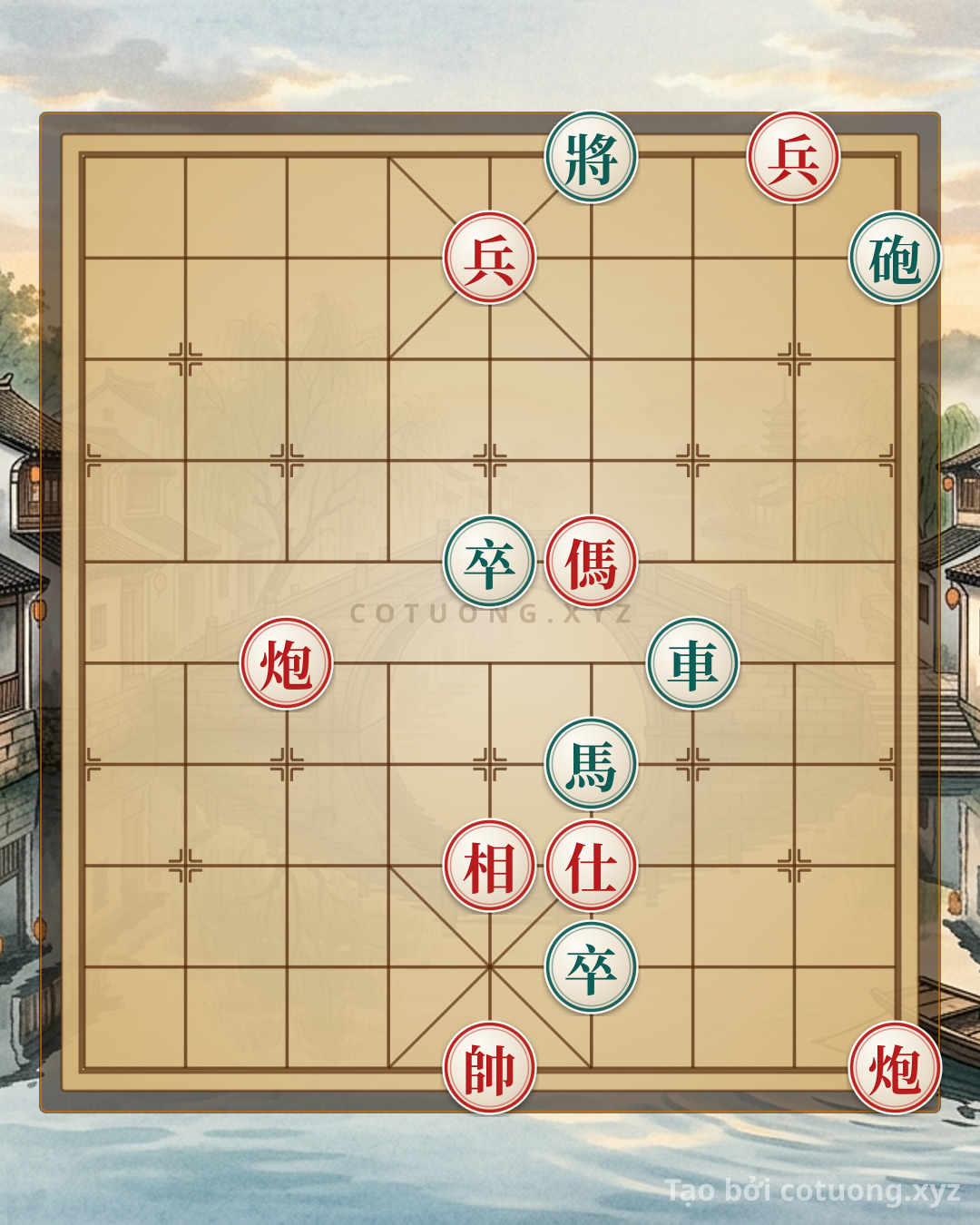 Challenge: Red General: Defensive Counterattack Strategy from the 'Double Horse Leg' Formation - Can you solve it?
