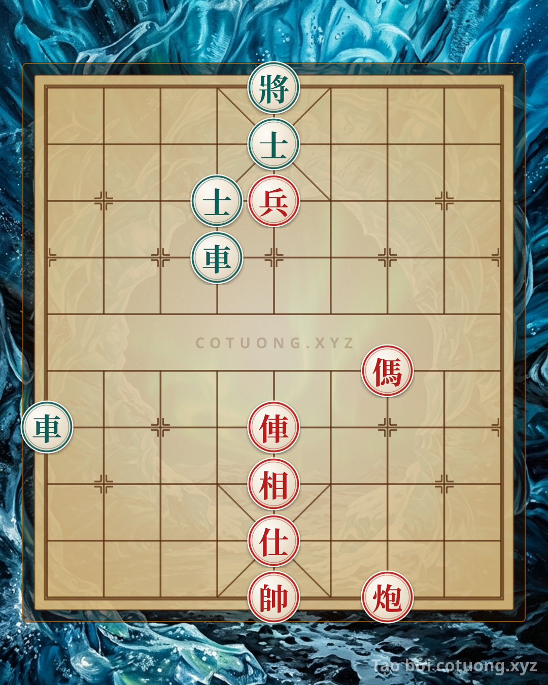 Challenge: Xiangqi: Red's Lethal Tactics - Chariot Strikes Straight on File 5, Breaking Black's Defense - Can you solve it?