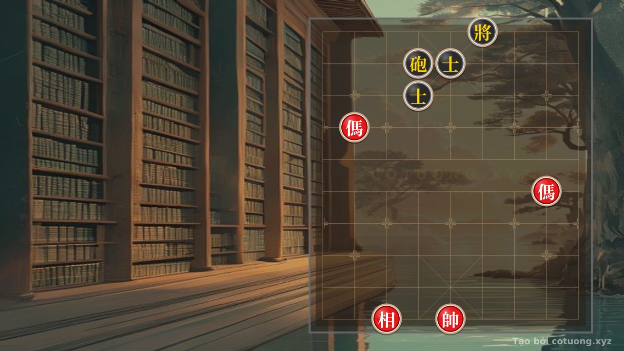 Thế cờ: Double Horse Counterattack: Strategy to Neutralize the Black Cannon in a 8/10 Opening — Cờ Tướng Online