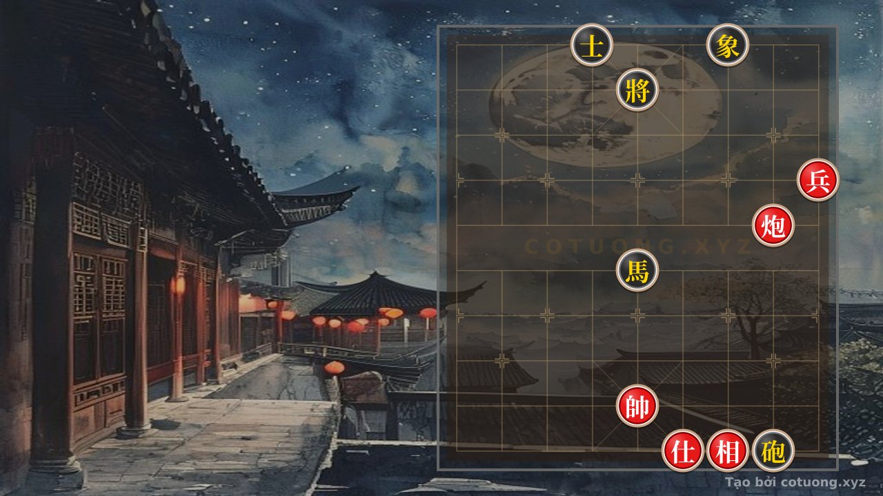 Thế cờ: Subtle Trap: Red Cannon at 2-6 Attacks Black Advisor at 4-10 — Cờ Tướng Online