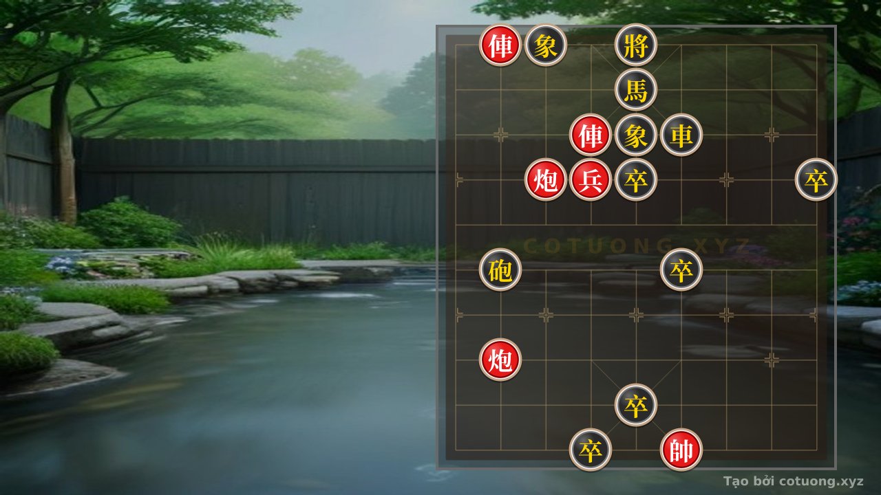 Thế cờ: Xiangqi: Red Chariot at 8th File, 10th Rank - Black's Tactical Breakthrough — Cờ Tướng Online