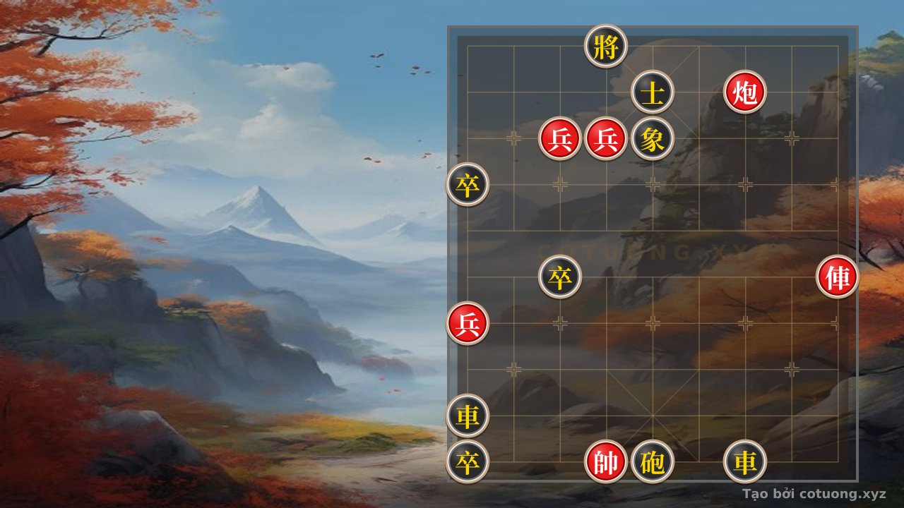 Thế cờ: Red's Xiangqi Gambit: Tactical Slaying When Black's Chariot Exposes File 1 — Cờ Tướng Online