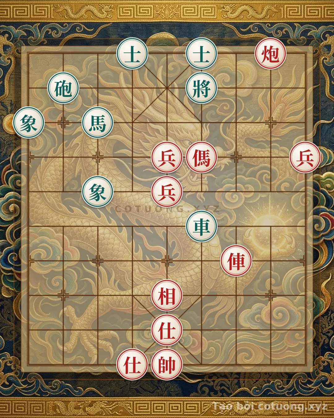 Thử Thách: Bài tập sát pháp: Xe Pháo Mã 3Chốt 2Sĩ Tượng chống Xe Pháo Mã 2Sĩ 2Tượng - Bí kíp phòng thủ phản công - Bạn có thể giải được?