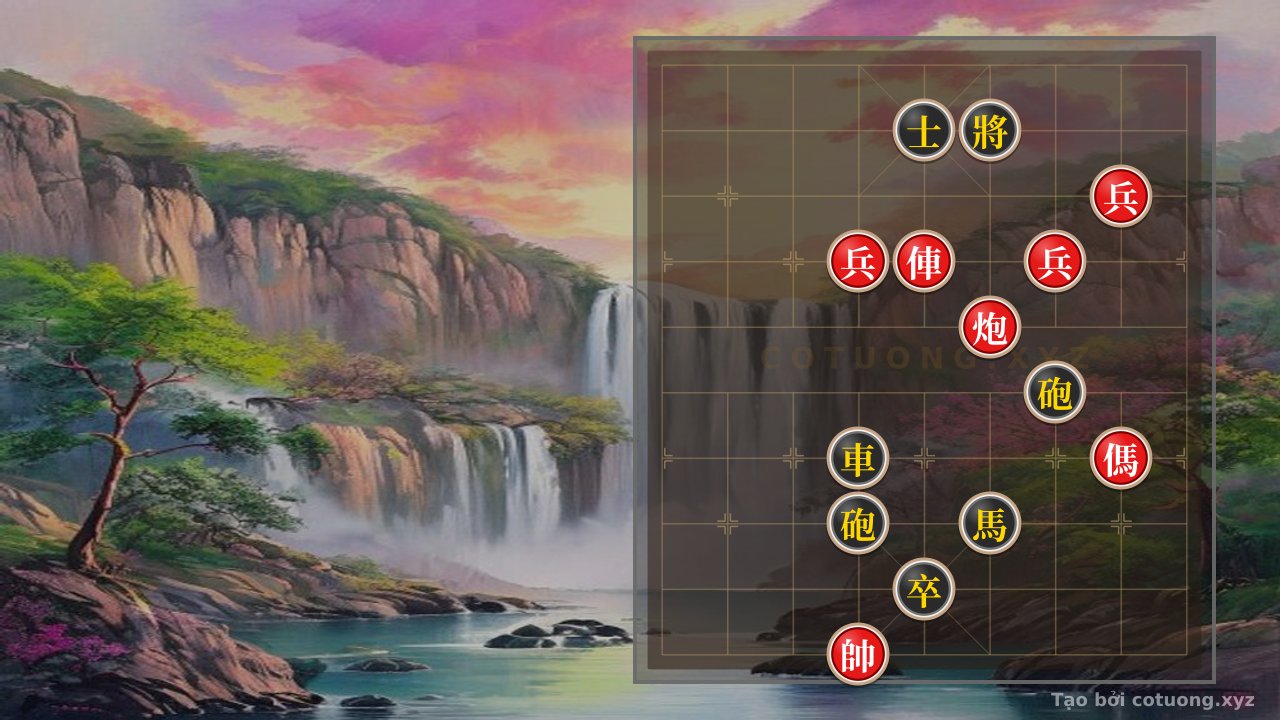 Thế cờ: Xiangqi 6/10: Red 'Double Horse' vs Black 'Empty Cannon' - Who Wins Under Pressure? — Cờ Tướng Online