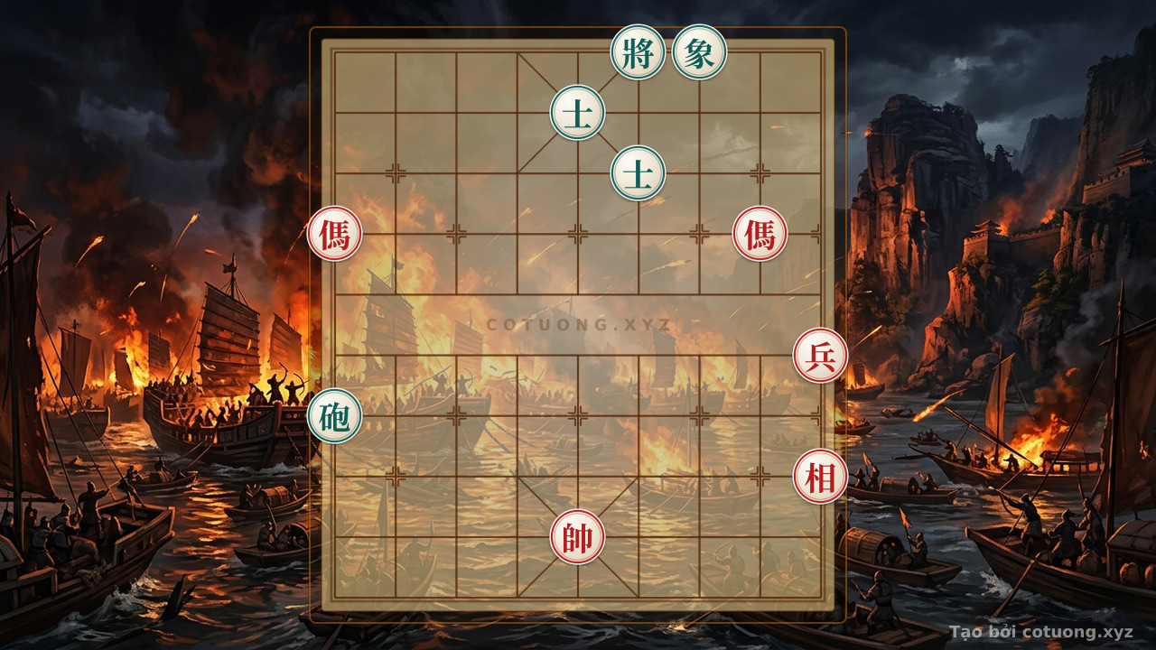 Thế cờ: 2 Horses Pin Bishop Break Cannon 2 Advisors Bishop: The Art of Life and Death in a Suicide Chess Position — Cờ Tướng Online