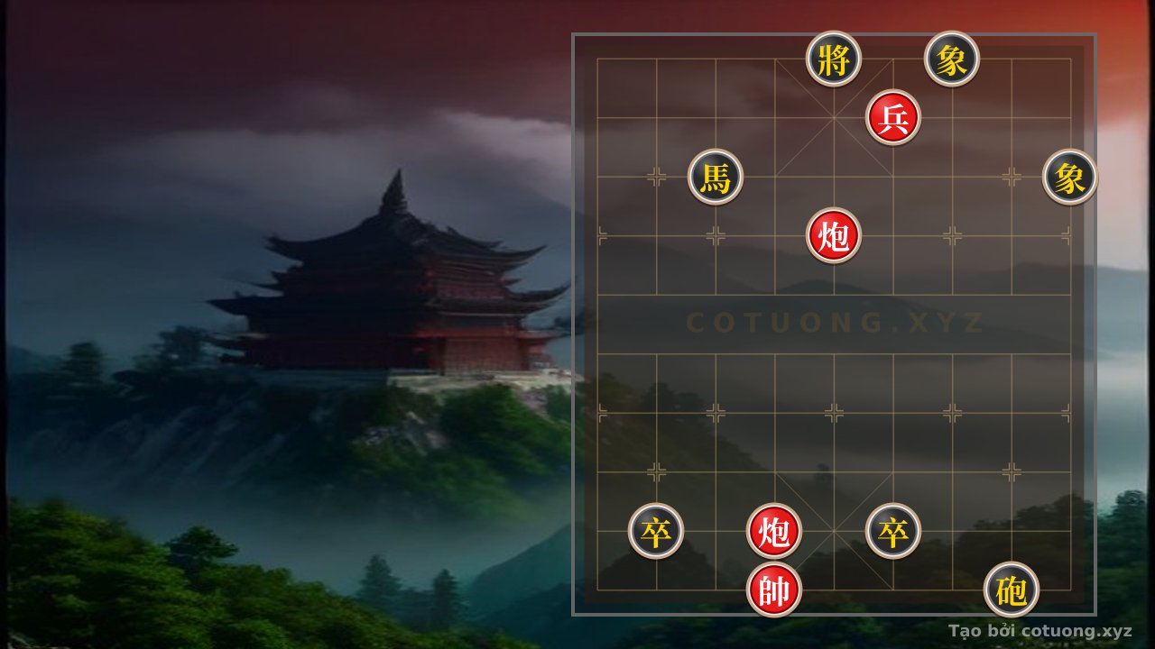 Thế cờ: Xiangqi Pro Tips: The Red Cannon's Divine Strategy, The Black General's Exposed - A Masterpiece of Chess Art — Cờ Tướng Online