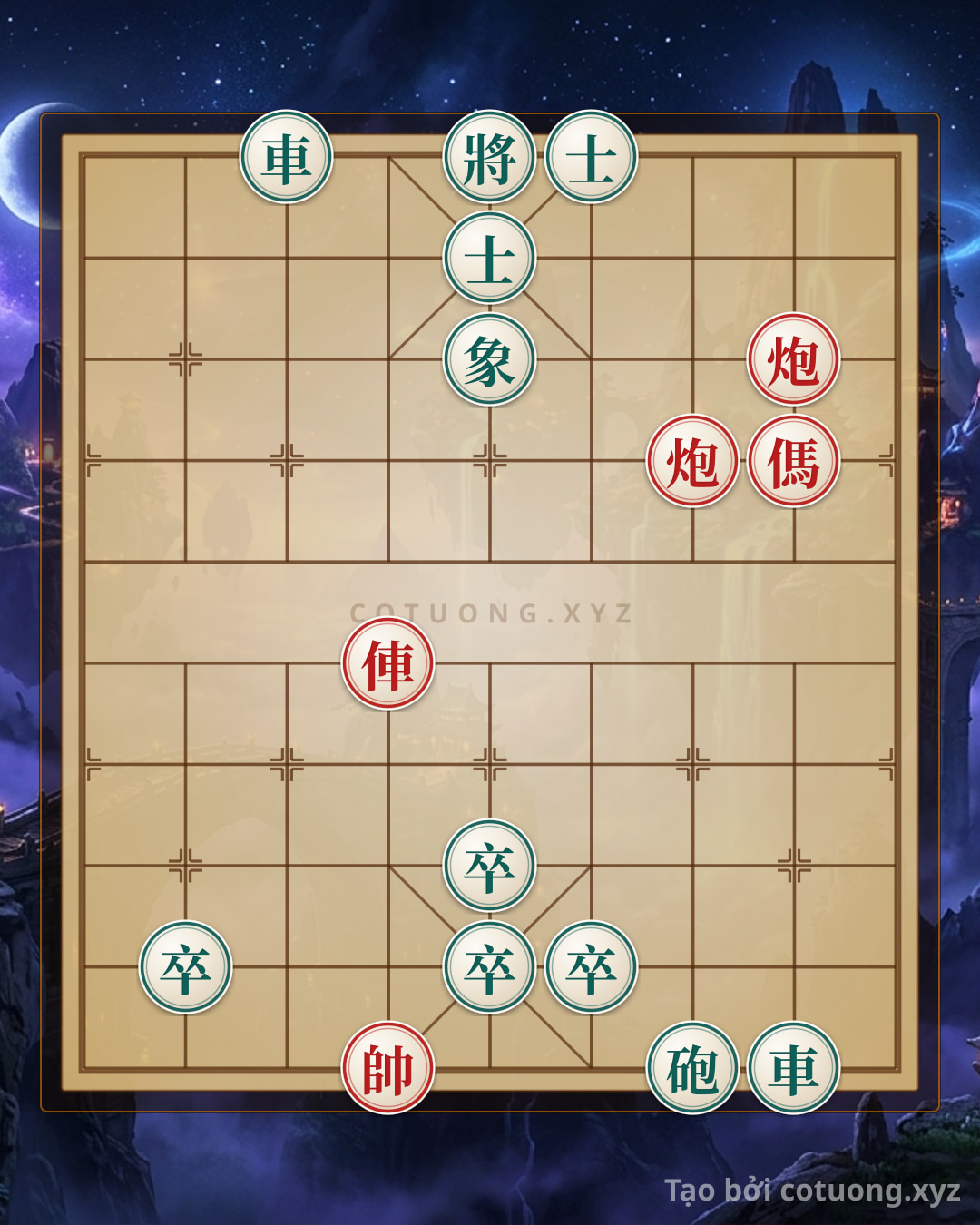 Challenge: The 'Red Strikes the Drum' Formation - A Brutal Breakthrough Strategy in Chinese Chess - Can you solve it?