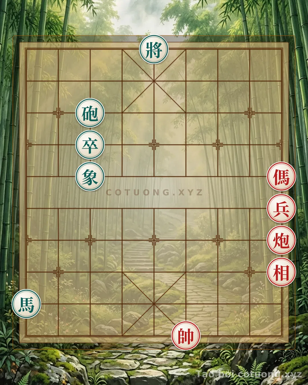 Thế cờ: Cannon Horse Pawn Elephant Head-to-Head: The Frozen Symphony of Assassination in Chess Tactics #251c — Cờ Tướng Online