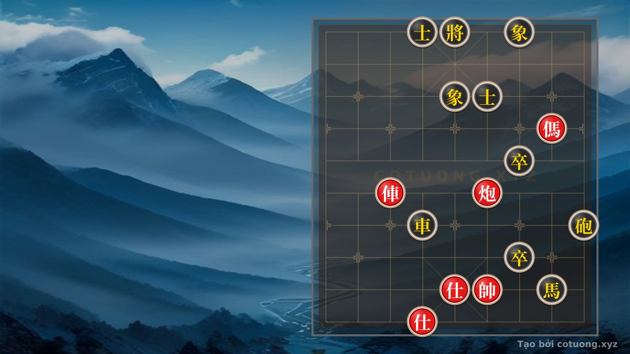 Thế cờ: The Secret of Reversing the Xiangqi Battle: The Red Chariot and Cannon Crush the Black Advisors and Elephants in a Classic Move! — Cờ Tướng Online