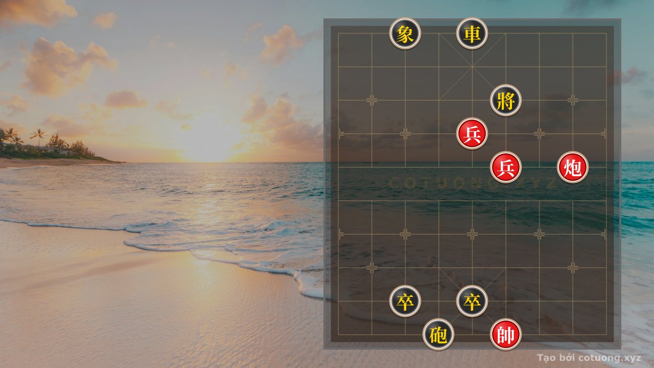 Thế cờ: Red General's Breakthrough: Xiangqi Strategy with Black Chariot on File 5 Rank 10 — Cờ Tướng Online