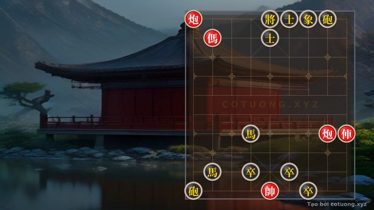 Thế cờ: The Secret to Breaking the Classic Xiangqi Formation: Double Chariot Cannon Horse vs. 2 Cannons 2 Horses 3 Pawns - Victory Within Reach — Cờ Tướng Online