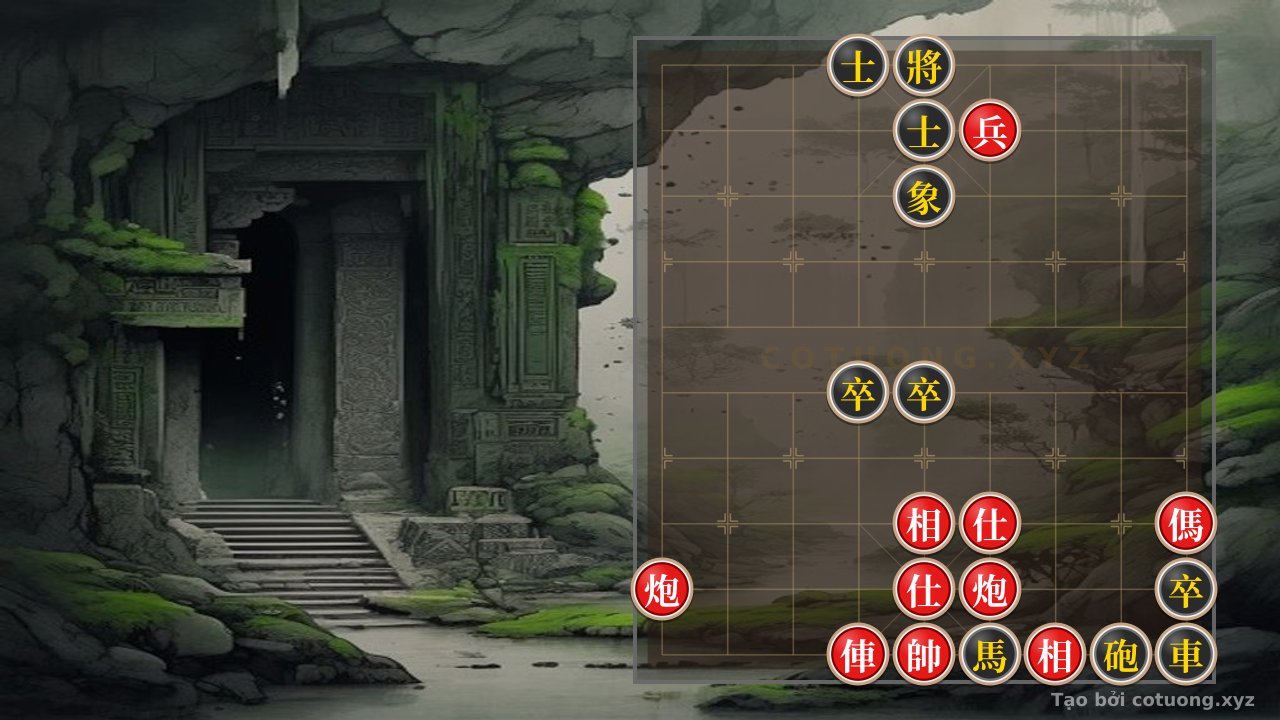 Thế cờ: The Unique Xiangqi Trick: Red Rook 2 Cannons Horse Pin Crushes Black Rook Cannon Horse 3 Pawns - The Move That Leaves the Opponent Stunned — Cờ Tướng Online