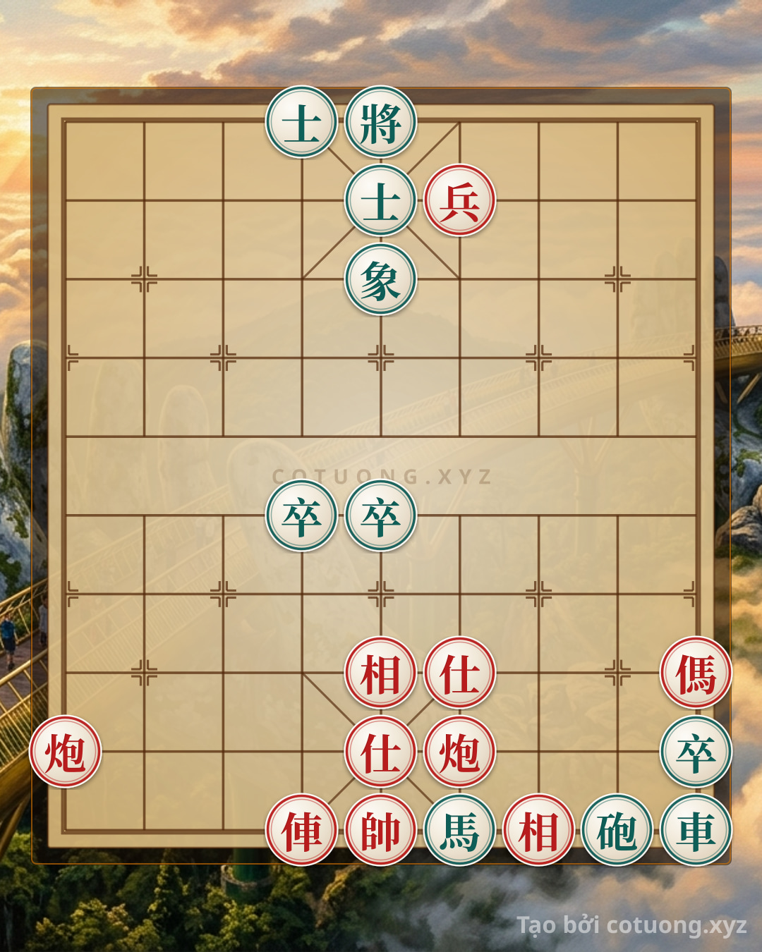 Challenge: The Unique Xiangqi Trick: Red Rook 2 Cannons Horse Pin Crushes Black Rook Cannon Horse 3 Pawns - The Move That Leaves the Opponent Stunned - Can you solve it?