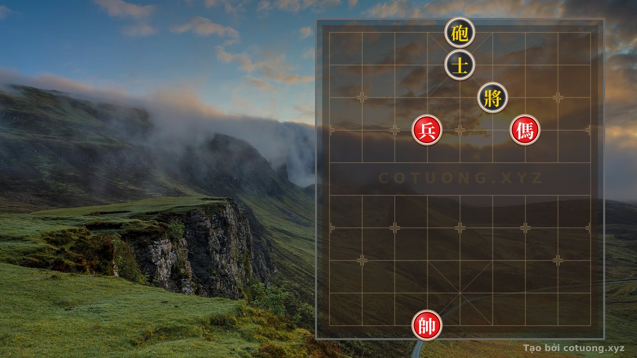 Thế cờ: Tactical Insight: Black Cannon and Black Advisor Surf the Red General in Optimal Endgame — Cờ Tướng Online