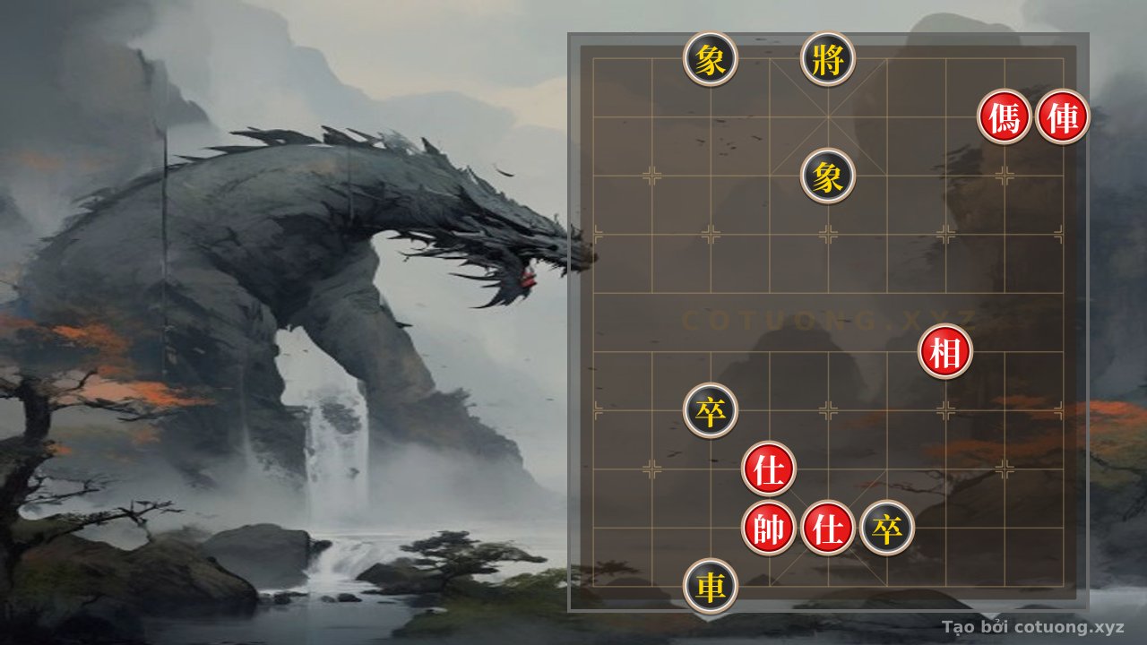 Thế cờ: Xiangqi Super Difficult: Red Attacks the Horse's Trap, Black Defends Firmly — Cờ Tướng Online