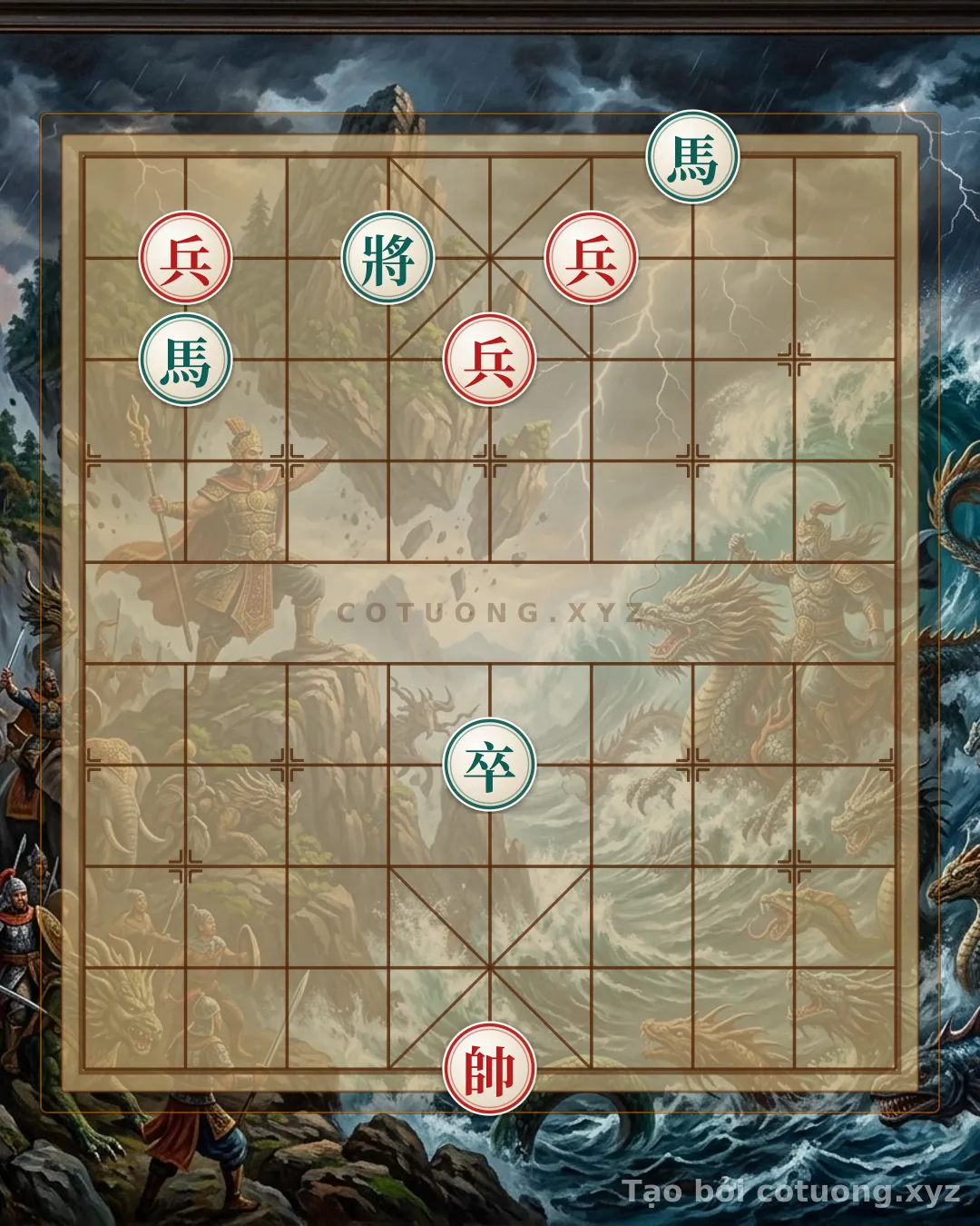 Challenge: The Ultimate Secret to Breaking the Xiangqi King's Checkmate: Black Horses Interlocking, Red King Trapped - Can you solve it?