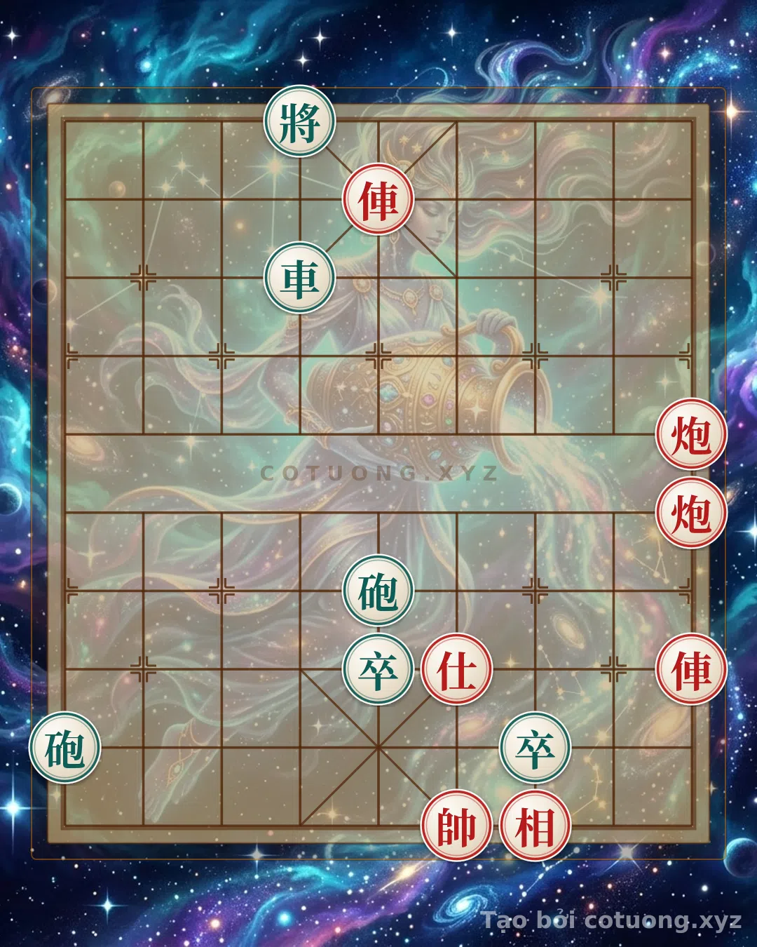 Thế cờ: Xiangqi Masterpiece: Red Chariot and Black Cannon Clash on File 1 - Extremely Detailed Tactical Guide — Cờ Tướng Online