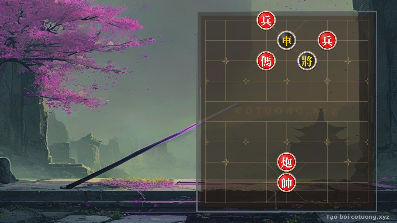 Thế cờ: Xiangqi Position: Red Chariot Attacks Empty Cannon, Black General Must Wait for Counterattack Opportunity — Cờ Tướng Online