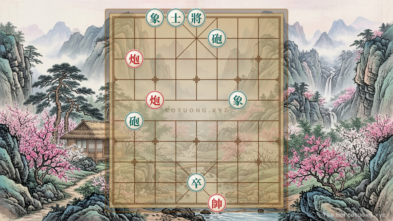 Thế cờ: The Classic Xiangqi Trap: How Red Can Defeat Black with Just Two Cannons? — Cờ Tướng Online