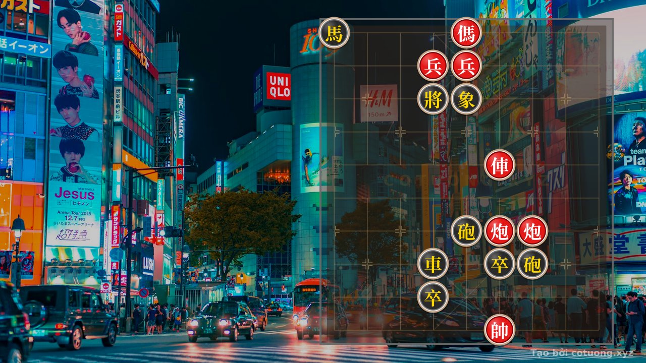 Thế cờ: Xiangqi: Strategy of Red Cannon's Sudden Strike Against Black Elephant — Cờ Tướng Online