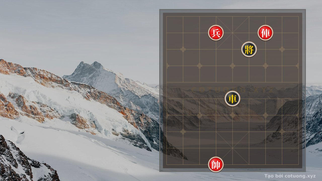 Thế cờ: Black General's Trap: Red Chariot on File 3 Attacks Straight to File 6, Checkmate in the Water — Cờ Tướng Online