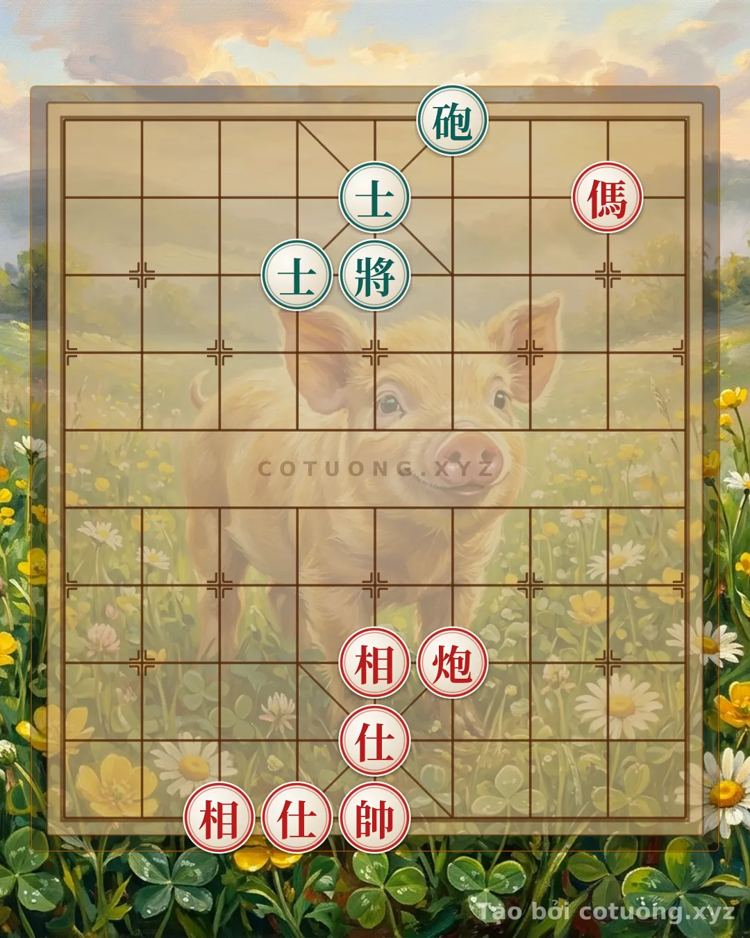 Thế cờ: Red Cannon Trap on 4th Rank: A Level 1/10 Killer Position — Cờ Tướng Online