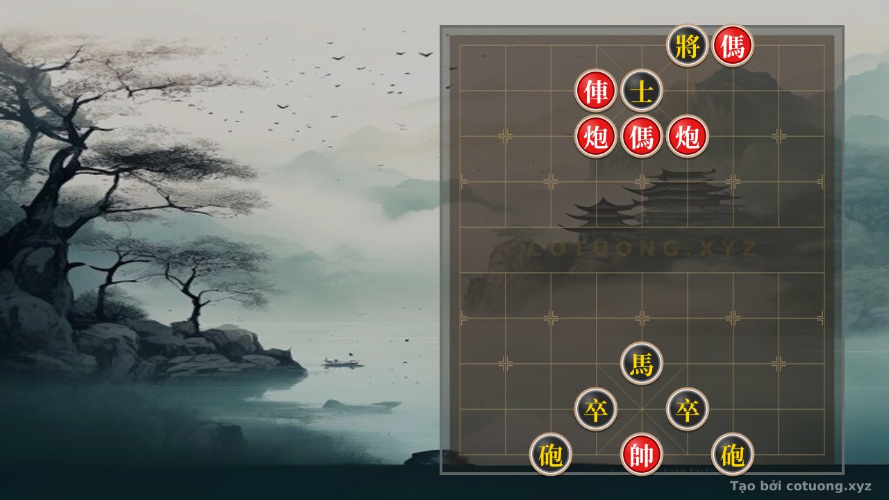 Thế cờ: Xiangqi: The 'Double Horse Interlock' Formation - Defensive Strategies from the Black Side Perspective — Cờ Tướng Online