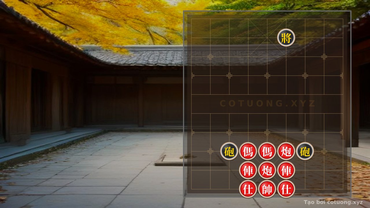 Thế cờ: Xiangqi: Red Horses Interlocking, Black Cannon Trapped - The Brilliant Strategy of the Red Chariot — Cờ Tướng Online