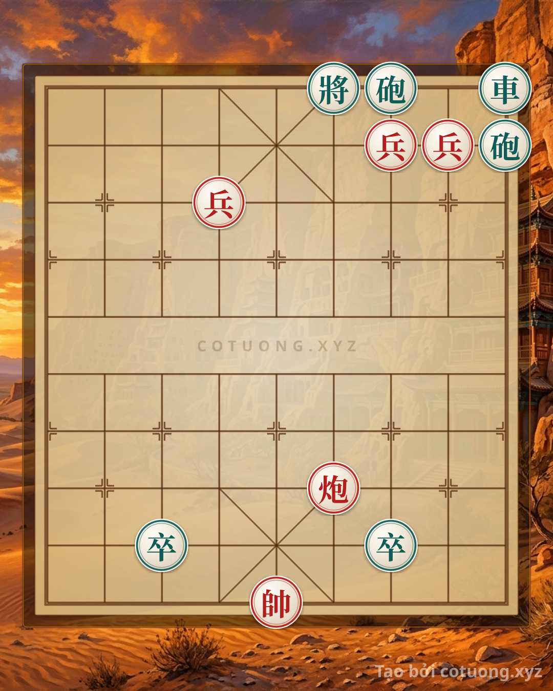 Challenge: Red General: 'Cannon vs. Chariot' Strategy to Win the Game - Can you solve it?