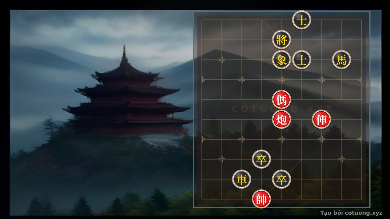 Thế cờ: Red General's Offensive: Strategy to Defeat the Double Horse Interlocking Formation — Cờ Tướng Online